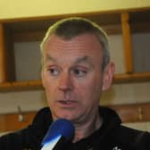 Ballinamore Sean O'Heslins manager Mark Henry chats after Sunday's final Picture: Willie Donnellan