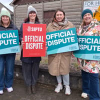Watch: Leitrim workers take to the picket line amid national strike