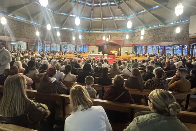 A vigil at Sacred Heart Church in Waterford (Mícheál Ó Scannáil/PA)