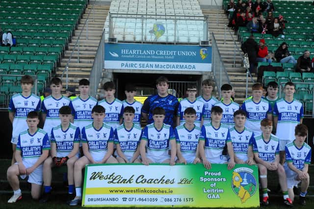 The St Joseph's team who were defeated in Sunday's Westlink Coaches U17 FC Division 2 Final in Heartland Credit Union Pairc Sean Mac Diarmada Picture: Willie Donnellan