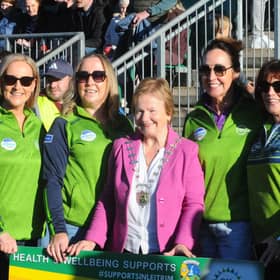 Members of the GAA Health & Wellbeing committee with Leitrim County Council Cathaoirleach Cllr Mary Bohan at the launch last Sunday Picture: Willie Donnellan