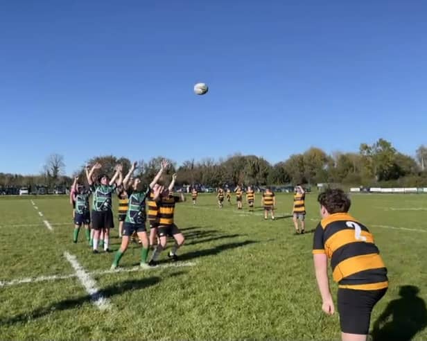  Lineout action in the Carrick v Ballina U.13 match