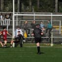 Darren Cox scores Annaduff's third goal against St Patrick's Dromahair Picture: Willie Donnellan