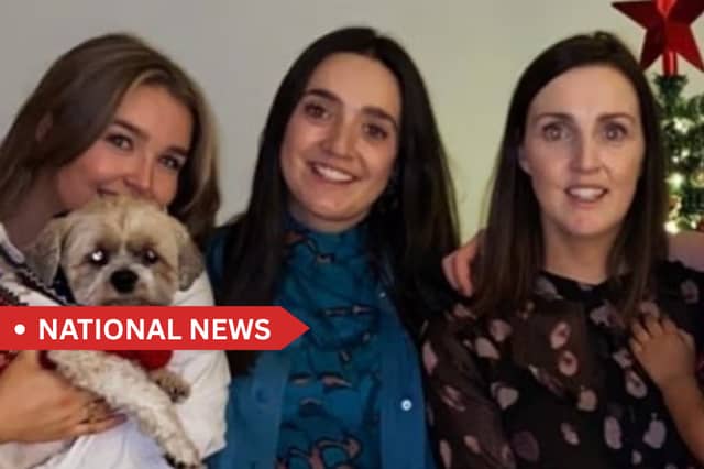Sisters Ella, Niamh and Alma shared the heartfelt message on GoFundMe