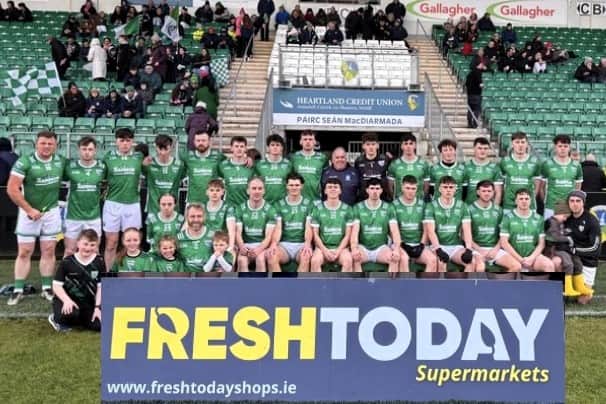 The Aughnasheelin team who defeated Kiltubrid to win the 2026 Fresh Today Leitrim Junior A FC title in Heartland Credit Union Pairc Sean Mac Diarmada Picture: Willie Donnellan