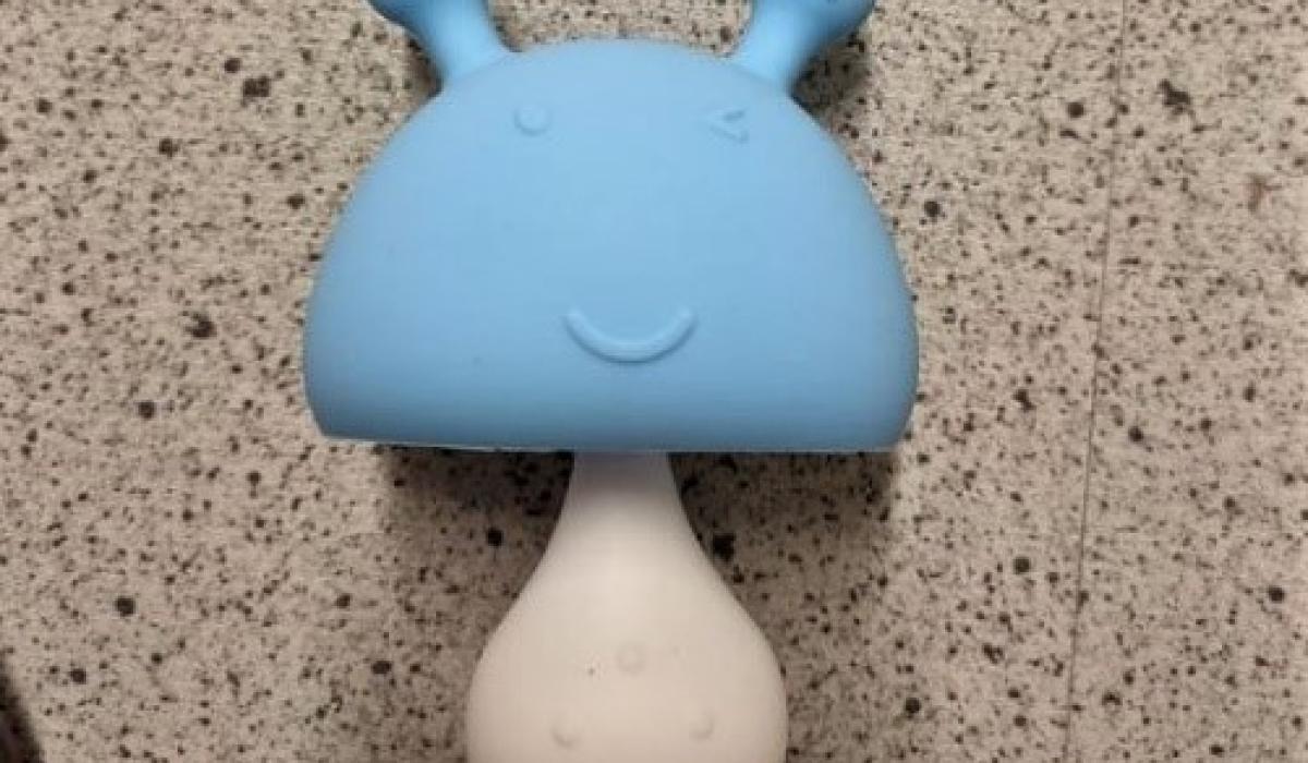 Recall of mushroom baby teether due to highrisk of suffocation