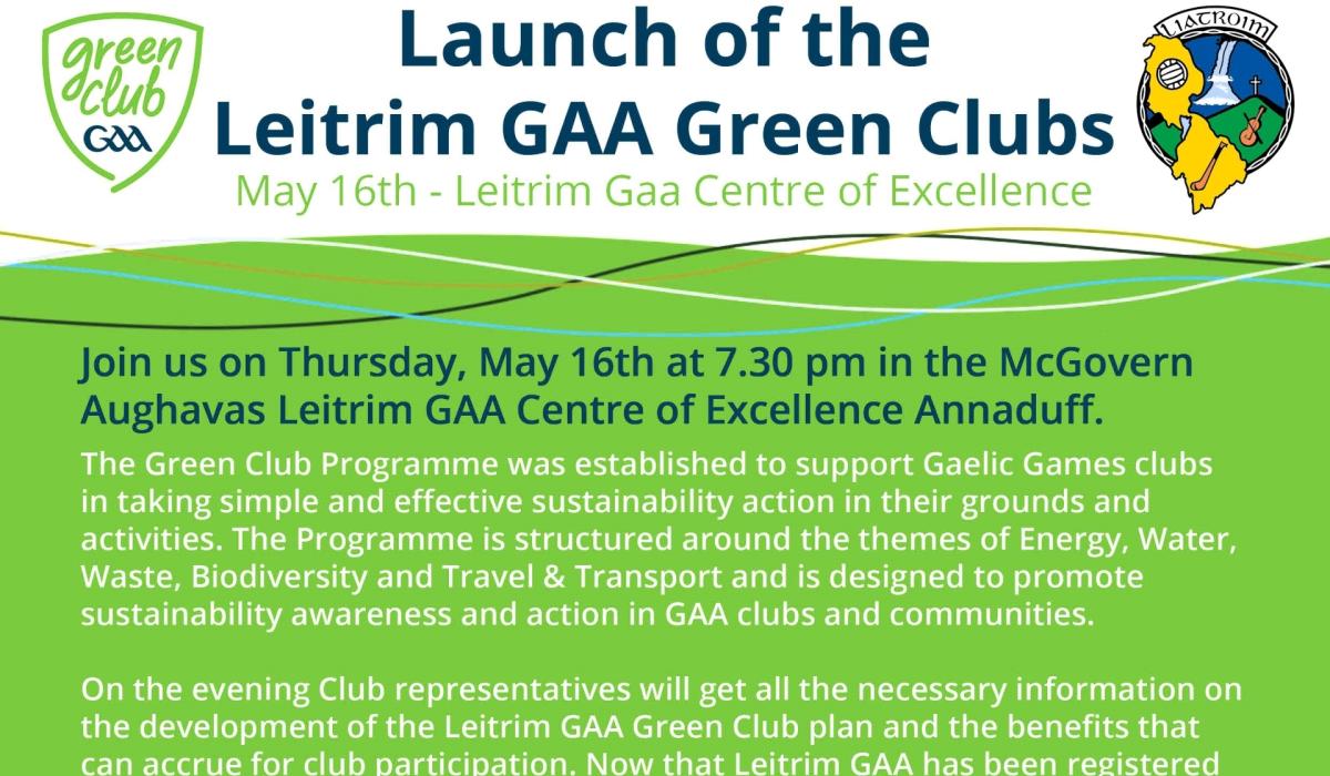 Leitrim GAA launch Green Club Plan Leitrim Live