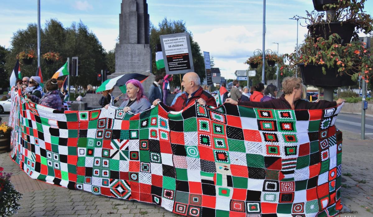Blanket made to represent children killed in Gaza coming to Leitrim