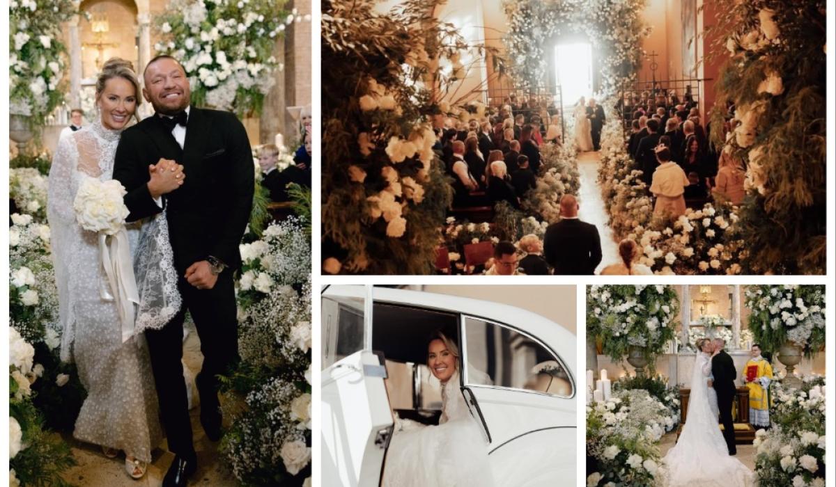 PICTURES: Conor McGregor shares intimate snaps from secret Vatican wedding to Dee Devlin
