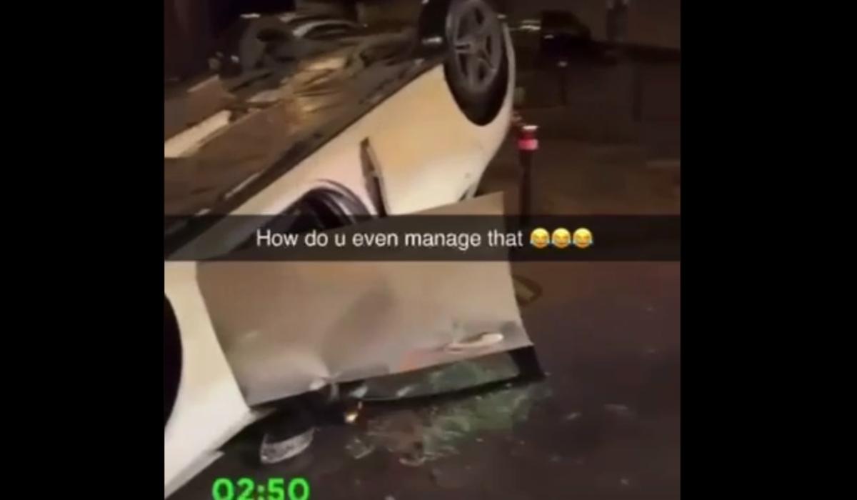 'How does this even happen?' — Shock as car flips in early-morning on busy Leitrim street