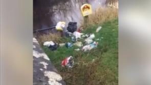 VIDEO: Shocking dumping over the side of a bridge in the Cavan/Leitrim border area