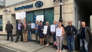 Protest over the withdrawal of Irish service on most ATMs in Leitrim