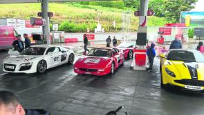 Great excitement in Carrick-on-Shannon as the  Cannonball Run passes through the town
