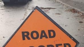 Barriers for Killegar Junction as road frequently floods
