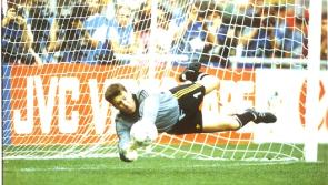 Packie Bonner&rsquo;s penalty save at Italia &lsquo;90 is voted favourite Irish moment ever