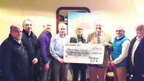 Manorhamilton IFA make presentation to North West Hospice following Tractorcade