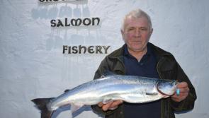 Local angler Bill Likely lands year's first salmon on River Drowes