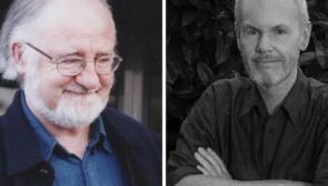 Poets John F. Deane and James Hurpur in Carrick-on-Shannon