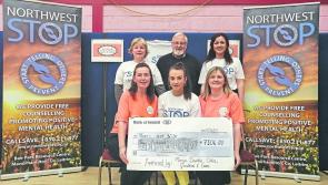 Manorhamilton cyclists present &euro;7,306 to Northwest STOP