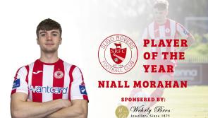 Niall Morahan wins Sligo Rovers Senior Player of the Year award