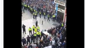 National: Trouble flares following anti-lockdown protest - arrests are made 