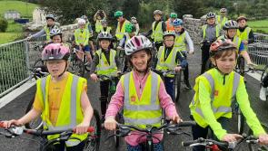 Over 50 from St Clare's Primary School take part in Bike Week cycle 