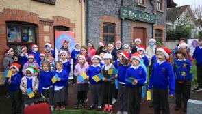 Gaelscoil Chluainín's  Christmas Tree lights switch on at Castle Street