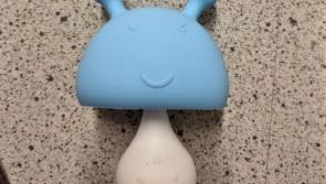 Recall of mushroom baby teether due to high-risk of suffocation