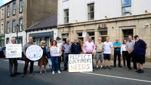 Protests  continue over lack of  cash services at Manorhamilton AIB 