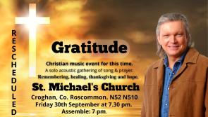 Rescheduled James Kilbane Concert in Croghan