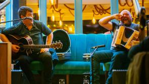 Trad is back:   David Munnelly and Shane McGowan in Leitrim on October 21