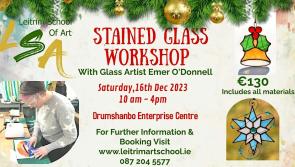 Stained Glass workshop takes place in Drumshanbo this weekend 