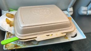 Irish Rail commuters disgusted as they find old curry chips left on morning train