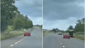 'Out of control' - Shocking video shows car on N17 swerving into opposite lane of traffic