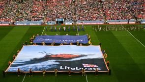 Bundoran RNLI volunteers take to pitch at Croke Park to highlight water safety at GAA All-Ireland SFC semi-final