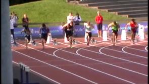 Watch Carrick AC's Eanna Madden win silver in the Athletics Ireland Senior 100m Final
