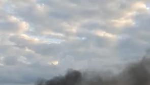 Video: Fire service attend blaze in Leitrim