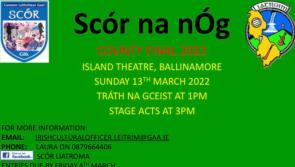 Leitrim Scor na nOg Finals sets for Ballinamore