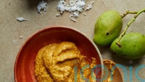 Santosh Shah’s green mango and coconut chutney