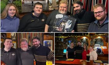 PICTURES: Amble star pays a visit to Leitrim pub where he used to work