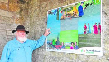Leitrim railway station panel panel honours memory of ‘extraordinary’ Bridie Clyne