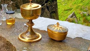 Mass celebrated at Mullaghgarve Mass Rock