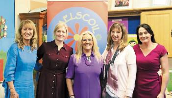 Tributes paid to Sinéad Ní Thorsnaigh, who has retired as Principal of Gaelscoil Chluainín, Manorhamilton