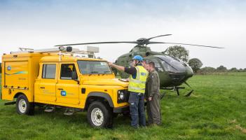 ESB Helicopters Survey Storm Damage Over Heavily Forested Areas
