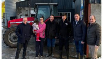 Minister for Agriculture Martin Heydon visits farmers in Leitrim impacted by power outages