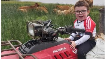 Michael Barry, 8, can’t walk—but you can help him farm with a special quad