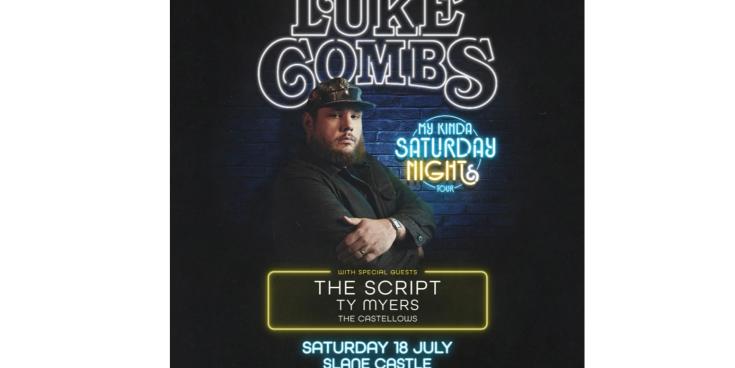 US country star Luke Combs to headline Slane Castle 2026 with The Script as special guests