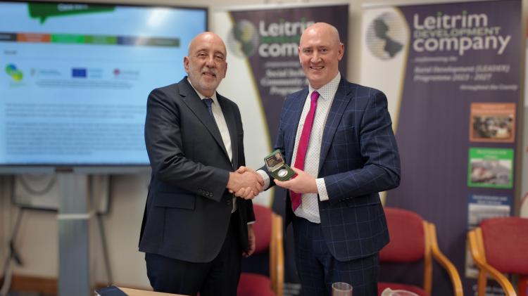 Chris Gonley, CEO Leitrim Development Company, Gabriel Makhlouf, Governor of the Central Bank of Ireland,&nbsp; Anne Marie McKiernan, &nbsp;Director of Financial Operations at Central Bank of Ireland, Bernie Do