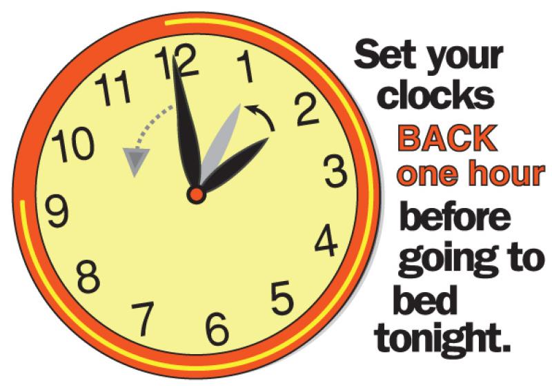 Don't forget to put your clocks back