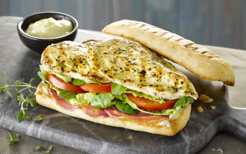 Chicken and Bacon Sandwich with Lemon Mayonnaise